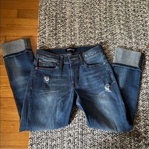 Express Cropped Skinny Mid-Rise Jeans